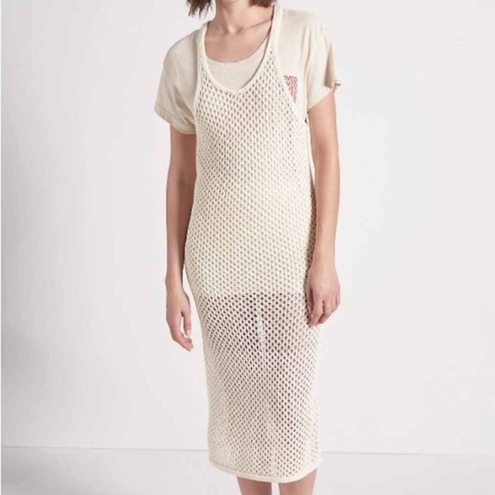 Current/Elliott Crochet Net Long Coverup Dress